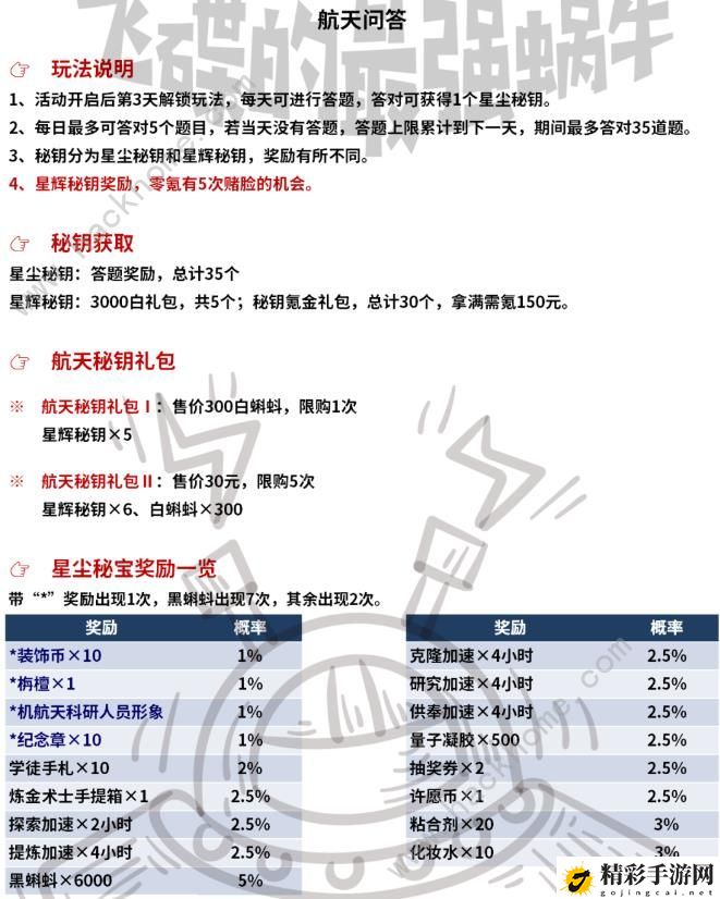 最强蜗牛奔赴星辰大海攻略大全 超详细奔赴星辰大海活动答案总汇