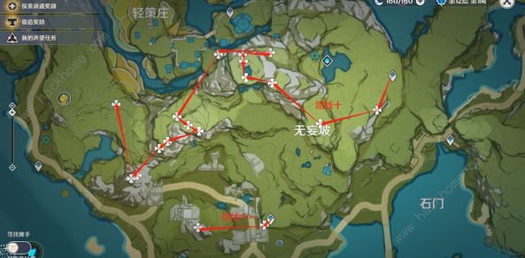 原神清心采集点3.5路线图 清心花哪里最多