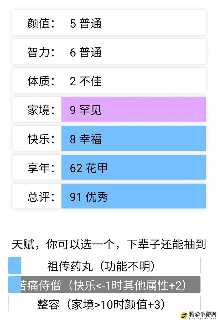 人生重开模拟器天赋大全 全天赋抽卡作用事件一览-游戏潮